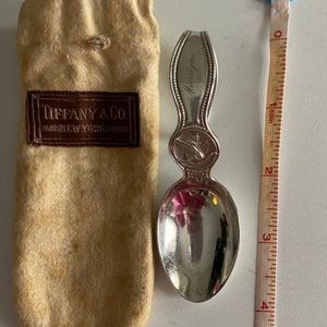 Tiffany & Co. vintage baby spoon and pouch.
